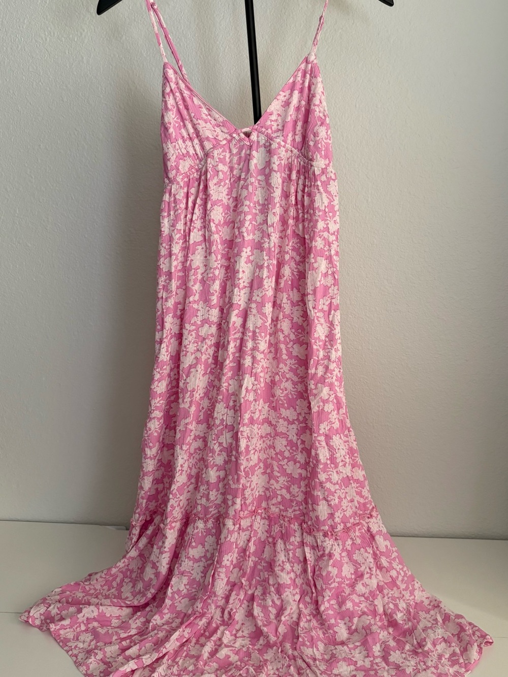 No Boundaries Pink and White Floral Maxi Dress